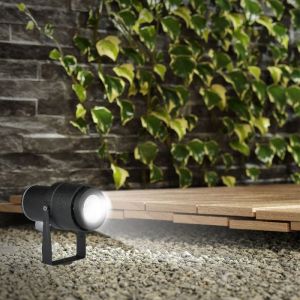 12W LED Garden Spike Lamp Black Body Green