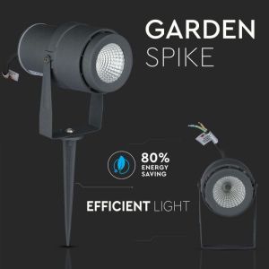 12W LED Garden Spike Lamp Grey Body Green