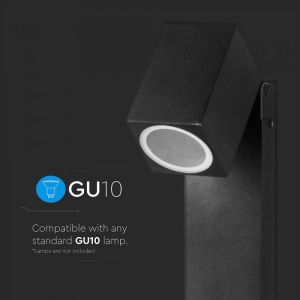 Wall Fitting GU10 Bollard Adjustable Head Aluminum 1 Way IP44