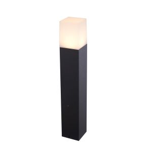 GU10 Garden Floor Lamp Aluminum Body Square Black 80x80x500mm IP54