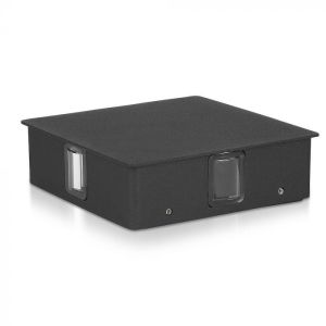 4W LED Wall Light Black Body Square 4000K IP65