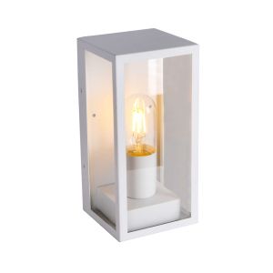 Wall Lamp 1*E27 Matt White Clear Glass