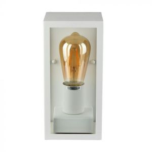 Wall Lamp 1*E27 Matt White Clear Glass