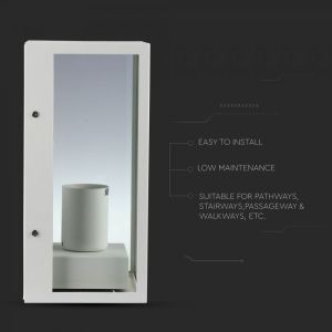 Wall Lamp 1*E27 Matt White Clear Glass