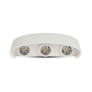 6W LED Wall Light Sand White IP54 4000K