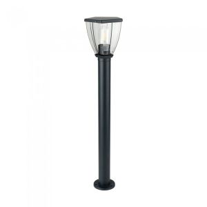 Bollard Lamp With Clear Cover Black