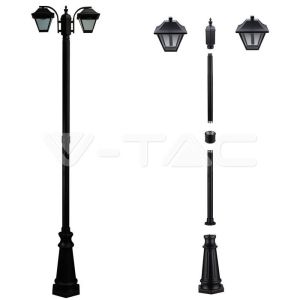 Pole Lamp 2XE27 2280mm IP44 Black