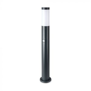 E27 Bollard Lamp 80CM With PIR Sensor Stainless Steel Grey IP44