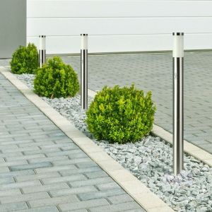 E27 Bollard Lamp 110CM With PIR Sensor Stainless Steel Satin Nickel IP44