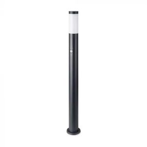 E27 Bollard Lamp 110CM With PIR Sensor Stainless Steel Body Black IP44