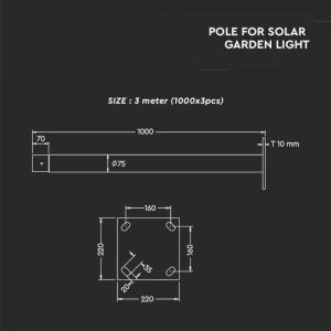 Pole For Garden Light