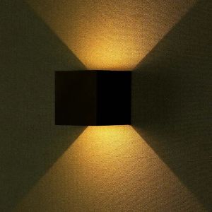 5W Wall Lamp With Bridglux Chip Black Body Square IP65 3000K