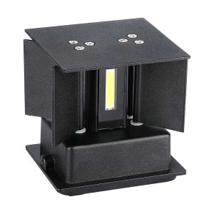 5W Wall Lamp With Bridglux Chip Black Body Square IP65 3000K