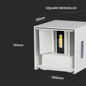 5W Wall Lamp With Bridglux Chip White Body Square IP65 3000K