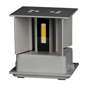 5W Wall Lamp With Bridglux Chip Grey Body Square IP65 3000K