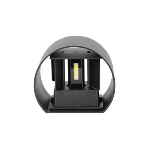 6W Wall Lamp With Bridglux Chip Black Body Round IP65 3000K