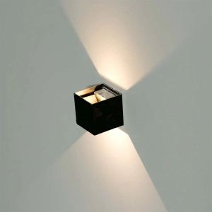 5W Wall Lamp With Bridglux Chip Black Body Square IP65 4000K