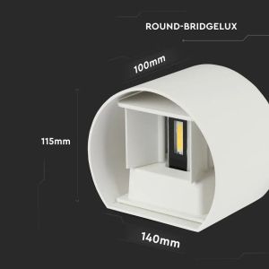 6W Wall Lamp With Bridglux Chip White Body Round IP65 4000K