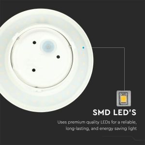 8W Wall Lamp White Body Round IP65 4000K