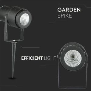 SKU 217544 12W LED Garden Spike Lamp Black Body 3000K V-TAC