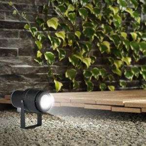 12W LED Garden Spike Lamp Black Body 4000K