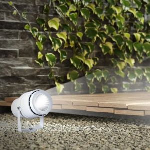 12W LED Garden Spike Lamp White Body 3000K