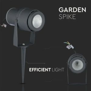 SKU 217551 12W LED Garden Spike Lamp Grey Body 4000K V-TAC