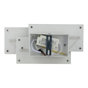 12W LED Wall Light White Body 3000K IP20