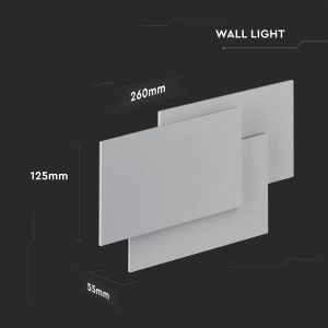 12W LED Wall Light White Body 3000K IP20