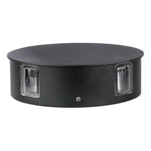 4W LED Wall Light Black Body Round 3000K IP65