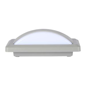 12W LLED Bulkhead With Softlight 3000K Grey Body IP65