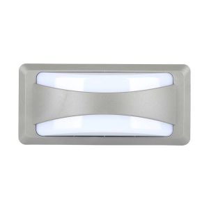 12W LLED Bulkhead With Softlight 3000K Grey Body IP65