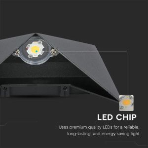 5W LED Wall Light Black Body IP65 3000K