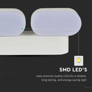 12W Led Wall Lamp Movable White Body 3000K