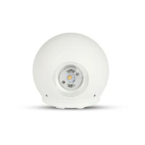 6W LED Wall Light White Body Round IP65 4000K