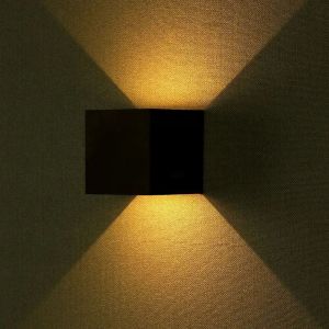 11W LED Wall Lamp With Bridgelux Chip Black 3000K Square