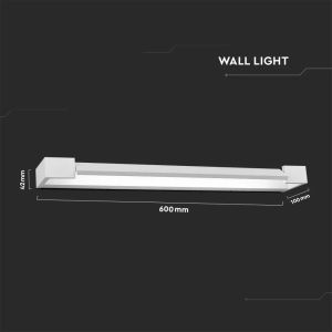 18W LED Wall Lamp White Boddy IP44 3000K