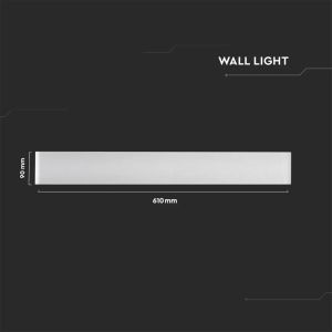 20W LED Wall Lamp White Boddy IP44 3000K