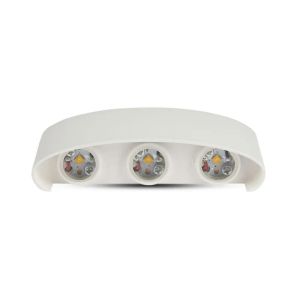 6W LED Wall Light Sand White IP54 3000K