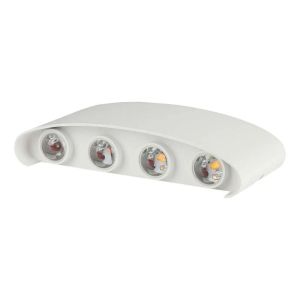 8W LED Wall Light Sand White IP54 3000K