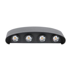 8W LED Wall Light Sand Black IP54 3000K