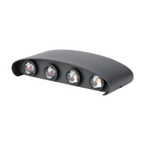 8W LED Wall Light Sand Black IP54 4000K