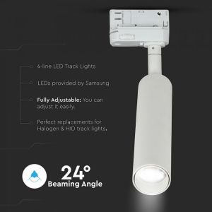 15W LED Tracklight SAMSUNG CHIP White Body 3000K