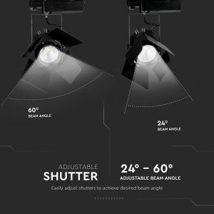 33W LED Tracklight SAMSUNG CHIP Black Body 4000K