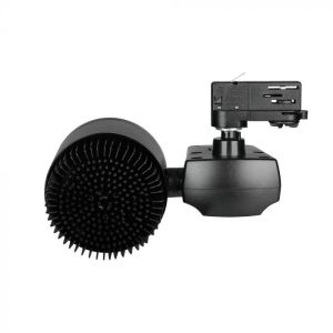 23W LED Track Light Black Body Round 5000K