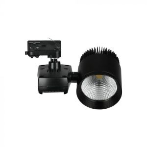 23W LED Track Light Black Body Round 5000K