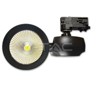 23W LED Track Light Black Body Round 5000K