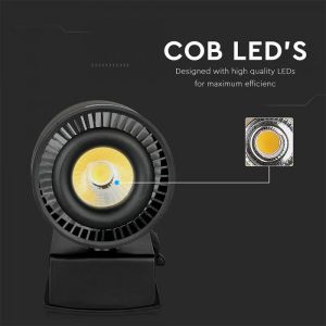 33W LED COB CRI>95 Track Light Black Body 5000K