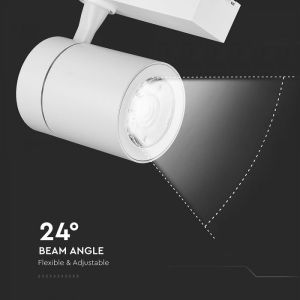 35W LED Track Light White Body 3000K