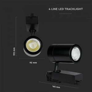 35W LED Track Light Black Body 3000K